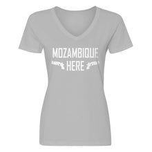 Womens Mozambique Here V-Neck T-shirt