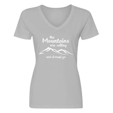 Womens The Mountains are Calling V-Neck T-shirt