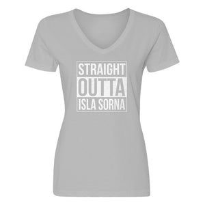 Womens Straight Outta Isla Sorna Vneck T-shirt