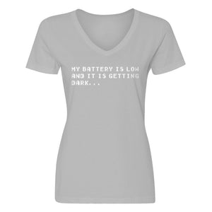 Womens Its Getting Dark V-Neck T-shirt