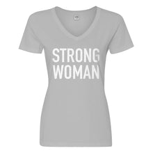Womens Strong Woman Vneck T-shirt
