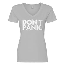 Womens Don't Panic Vneck T-shirt