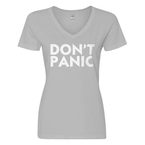 Womens Don't Panic Vneck T-shirt