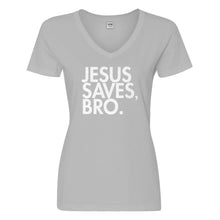 Womens Jesus Saves Bro Vneck T-shirt