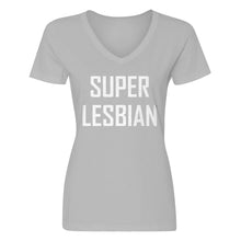 Womens Super Lesbian V-Neck T-shirt