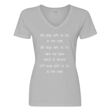 Womens 99 Bugs in the Code Vneck T-shirt