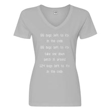 Womens 99 Bugs in the Code Vneck T-shirt