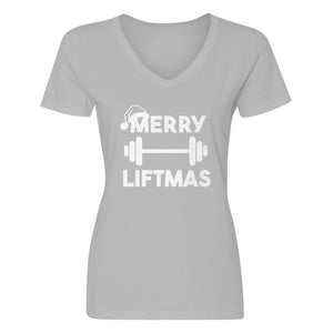 Womens Merry Liftmas V-Neck T-shirt