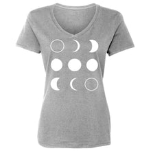Womens Moon Phases Vneck T-shirt