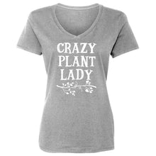 Womens Crazy Plant Lady Vneck T-shirt
