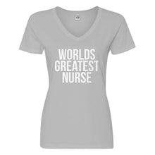 Womens Worlds Greatest Nurse Vneck T-shirt