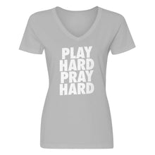 Womens Play Hard Pray Hard (was 7006) Vneck T-shirt