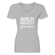 Womens World's Greatest Grandma V-Neck T-shirt