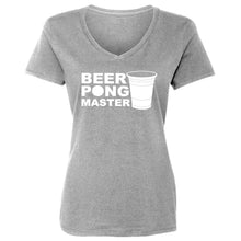 Womens Beer Pong Master Vneck T-shirt