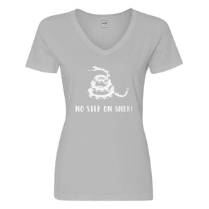 Womens No Step on Snek Vneck T-shirt