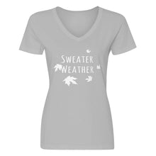 Womens Sweater Weather V-Neck T-shirt