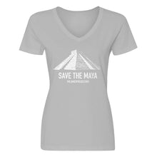 Womens Save the Maya V-Neck T-shirt