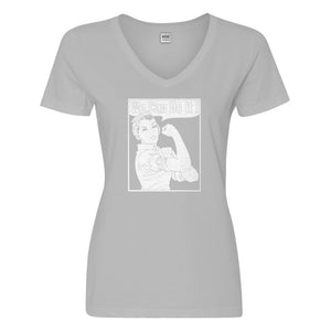 Womens Rosie the Riveter Vneck T-shirt