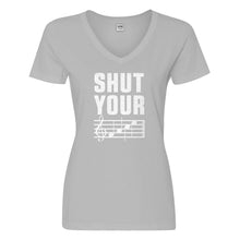 Womens Shut Your Face Vneck T-shirt