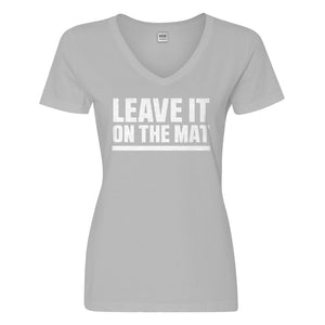 Womens Leave it on the Mat Vneck T-shirt