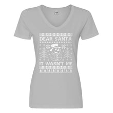 Womens Dear Santa It Wasn't Me Vneck T-shirt