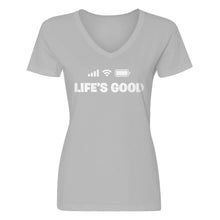 Womens Life's Good V-Neck T-shirt