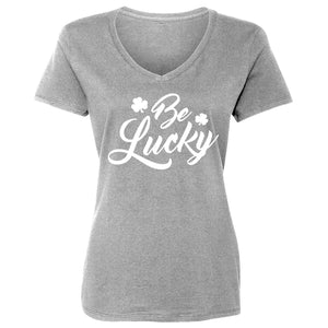 Womens Be Lucky Vneck T-shirt