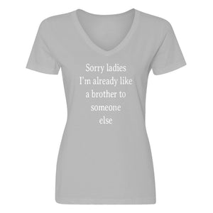 Womens Sorry ladies Vneck T-shirt
