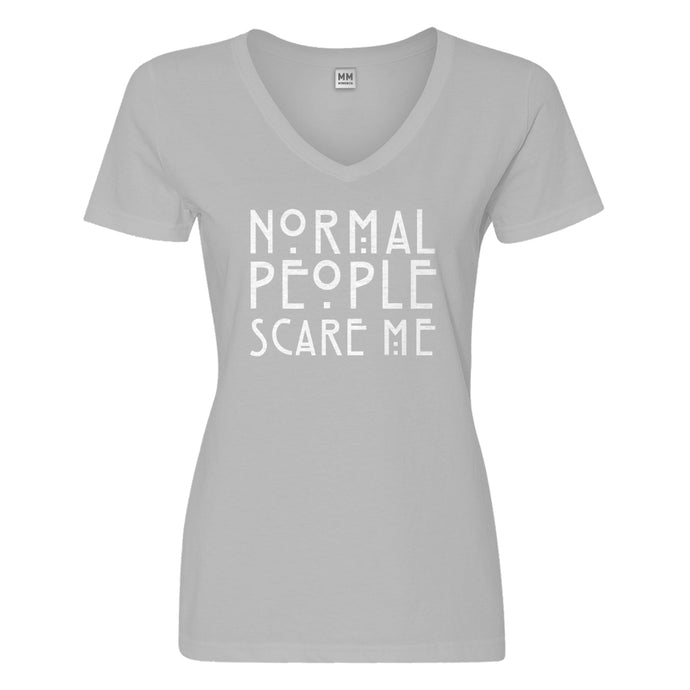Womens Normal People Scare Me Vneck T-shirt