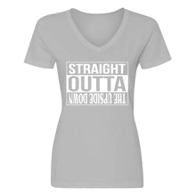 Womens Straight Outta the Upside Down V-Neck T-shirt