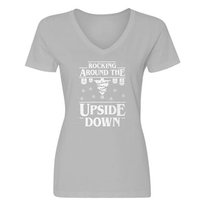 Womens Rocking Around the Upside Down V-Neck T-shirt