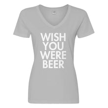 Womens Wish You Were Beer Vneck T-shirt