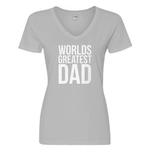 Womens Worlds Greatest Dad Vneck T-shirt