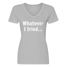 Womens Whatever I Tried V-Neck T-shirt