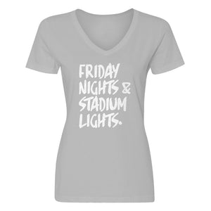 Womens Friday Nights Stadium Lights Vneck T-shirt