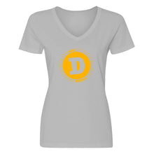 Womens DOGECOIN V-Neck T-shirt