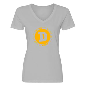 Womens DOGECOIN V-Neck T-shirt