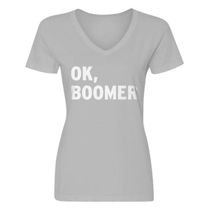 Womens Ok, Boomer V-Neck T-shirt