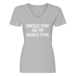 Womens Canceled Plans Vneck T-shirt