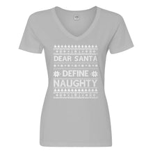 Womens Dear Santa Define Naughty Vneck T-shirt