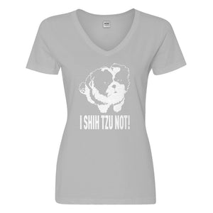 Womens I Shih Tzu Not Vneck T-shirt