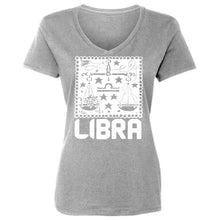 Womens Libra Zodiac Astrology Vneck T-shirt