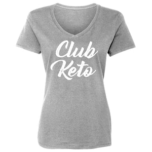 Womens Club Keto Vneck T-shirt