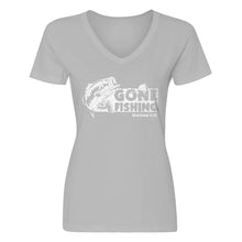 Womens Gone Fishin Vneck T-shirt
