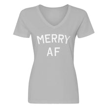 Womens Merry AF V-Neck T-shirt