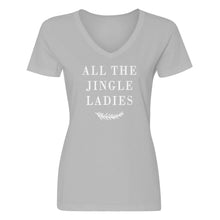 Womens All the Jingle Ladies V-Neck T-shirt