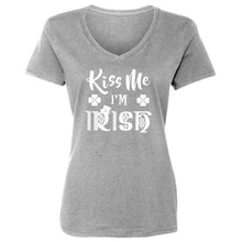 Womens Kiss Me I'm Irish Vneck T-shirt