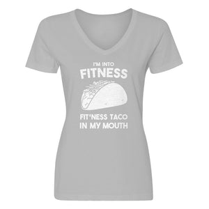 Womens Fitness Taco Vneck T-shirt
