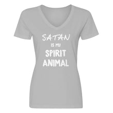 Womens Satan is my Spirit Animal V-Neck T-shirt