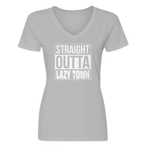 Womens Straight Outta Lazy Town V-Neck T-shirt